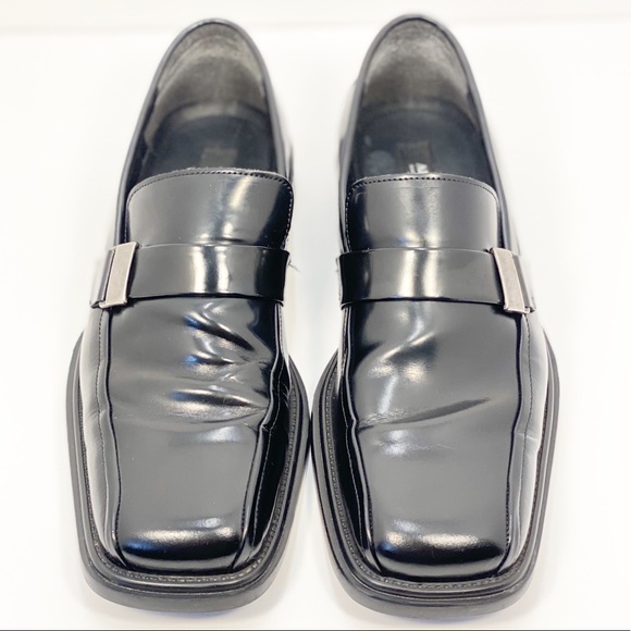 Alfani Other - Alfani Crowe Italy Leather Black Square Toe Sz 10